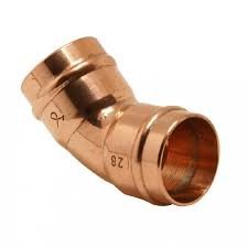 Solder Ring 22mm 45° Elbow
