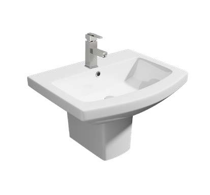 Trim 550mm 1th Basin Semi Pedestal
