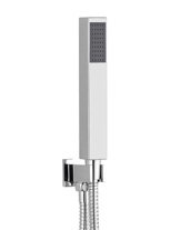 Shower Accessories Square Outlet Elbow With Wall Bracket, Flex & Handset