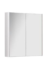 Furniture & Mirrors Arc 600mm Mirror Cabinet - White Gloss H 600 X W 600 X D 160