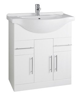Furniture & Mirrors Encore 750mm Cabinet With Basin Depth 330mm, With Basin 485mm