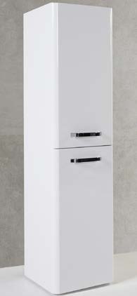 FURNITURE & MIRRORS OPTIONS WALL MOUNTED SIDE UNIT - WHITE H 1400 X W 350 X D 330 OPTWMSU-W
