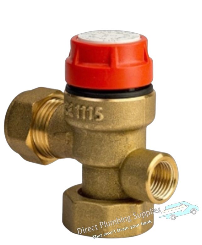 Pressure Relief Valve Gauge Port 3/4" x 15mm 3 bar SRVR035